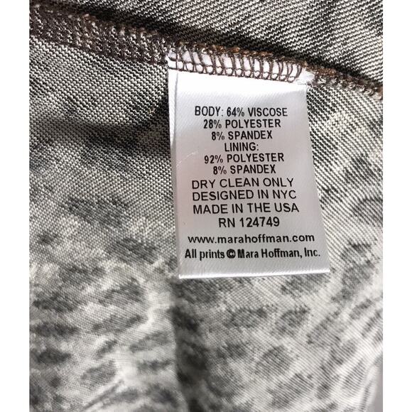 Mara Hoffman Peplum Leopard Top Animal Print Blouse Sleeveless Shirt Size Small - Picture 9 of 9